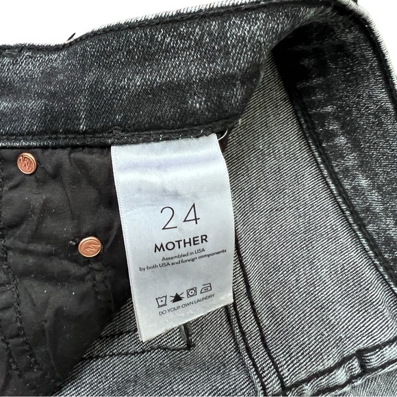 MOTHER Denim The Insider Crop Step Fray Jeans Wash Train Stops Size 24 - Picture 10 of 16